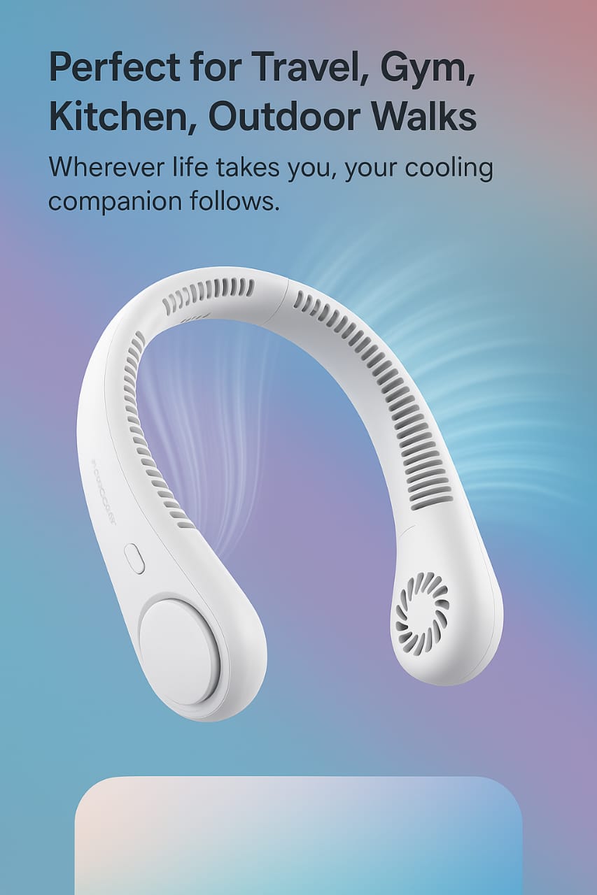 Portable Bladeless Rechargeable Neck Fan